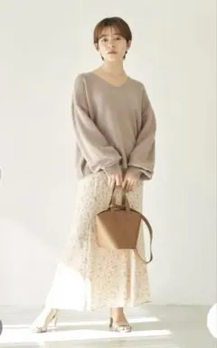 earth music&ecology 花柄　マーメイドスカート