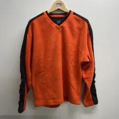 GAP フリース プルオーバー オレンジ×グレー　Sサイズ