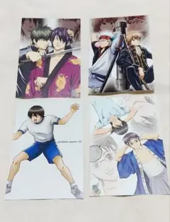 銀魂　イラストカード　4枚セット　土方十四郎　坂田銀時　沖田総悟