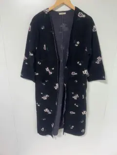 mystic 花柄刺繍 ニットロングカーディガン