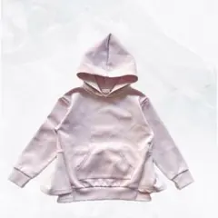 branshes 薄紫 フード付きパーカー 裾フリル120cm