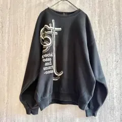 90s Santa fe サンタフェ 豪華刺繍 スウェット 日本製 黒のサムネイル