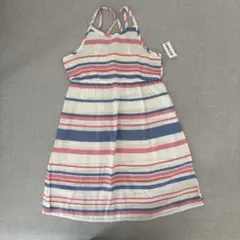 新品 オールドネイビー キャミワンピース ストライプ 130 サイズ8のサムネイル