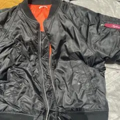 MA-1 ブラックジャケット オレンジ裏地