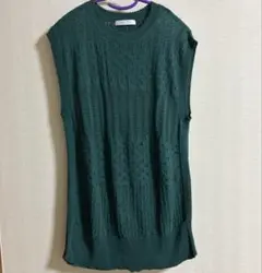 chocol raffine robe ノースリーブニット F グリーン
