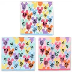 【新品】東京ディズニーリゾート　風船　バルーン柄　ミニタオル　3枚セット