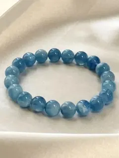 高品質アクアマリン 9.7mmブレスレット