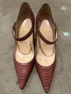 Christian Louboutin 35 パイソン メリージェーン