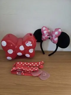 ミニー ポップコーンバケット とカチューシャセット　ディズニー