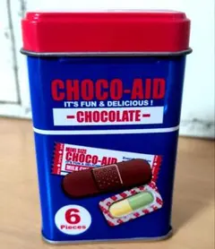 CHOCO-AID菓子空缶 インテリア 雑貨