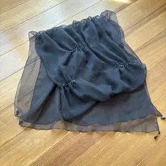 ブラック　シフォン　ショール