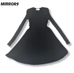 【新品】MIRROR9 リブニットミニワンピース ブラックのサムネイル