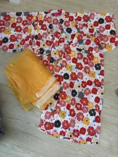 Bee des Bee 浴衣ドレス 100サイズ 花柄 レトロのサムネイル