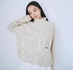 CozyフリースZipパーカー　オフホワイト／ブルー