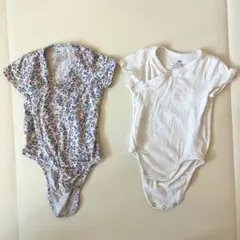 h&m ロンパース　花柄　70 半袖　6-9months