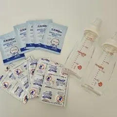 【送料込】Pigeon スリムタイプ哺乳びん 200ml 2本&ミルトン洗浄剤