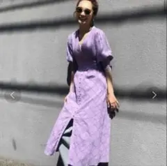 Ameri MEDI CRUMPLE COTTON LACE DRESS