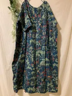 着丈107 綿　鳥　ワンピース