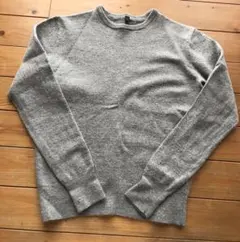 グレー ウール長袖セーター　⚠︎サイズ訳あり