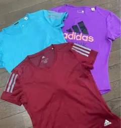adidasアディダス　レディースSサイズ　ランニングウェア3枚組