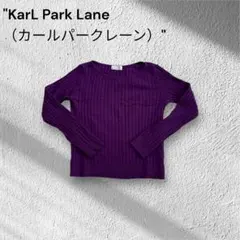 Karl Park Lane 紫色 リブ編み 長袖ニット