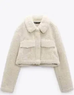 【最終値下げ】ZARA ボアジャケットショート丈　Mサイズ