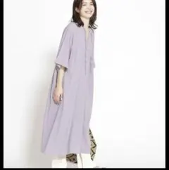 ナノユニバース　トゥルーコットンカフタンワンピース　Mサイズ