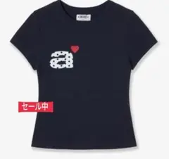aeae Tシャツ ホワイト トップス カットソー 韓国 ロゴ ハート
