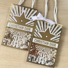 CHRISTIAN DIOR　ショッパー　ショッピングバッグ　ゴールド　２枚