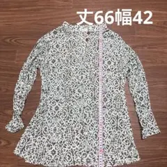 Carry ye77花柄長袖シャツ M-L 水色