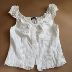 DANDY MEYBLE フリル付きノースリーブシャツ