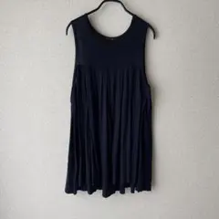 【売切値下げ】Drawer ドゥロワー フレアプリーツカットソー 天竺 タンク