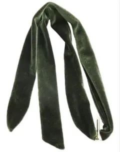 ダークグリーン リボン　ヘアアクセサリー　ベロア生地
