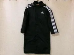 105246 adidas アディダス　ベンチコート　黒　サイズ140