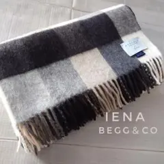 IENA BEGG＆CO ★ ストール チェック柄 ラムズウール アンゴラ