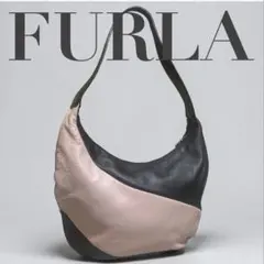 【美品】 FURLAフルラ バイカラー　ワンショルダーバッグ　ホーボーバッグ