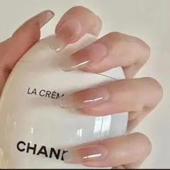 ネイル グラデーション ナチュラル ヌーディ ロング 可愛い 韓国 ワンホン