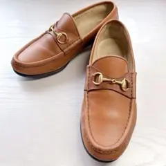極美品　GUCCI ビットローファー レディース　ブラウン 37 1/2C