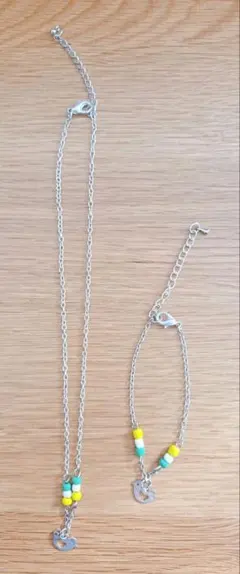 チチカカ　小鳥チャーム ネックレスとブレスレットセット　アクセサリー