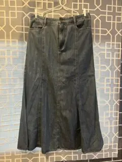 ライトデニムフレアマキシスカート