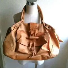 最終値下げ!Robitaレザー 本革大きめBAGボストントートバッグ