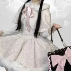 ピンク ツイード ワンピース セットアップ ロリータ LIZLISA 量産型