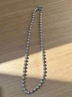 シルバー ボールチェーンネックレス