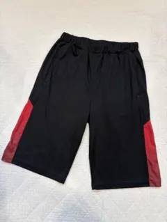 170cm キッズ ハーフパンツ ブラック レッド スポーツ