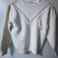 LUCKY PEOPLE ホワイトニットセーター 長袖