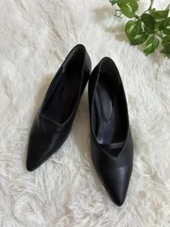 nairo ブラック ポインテッドトゥパンプス　22.5cm 冠婚葬祭