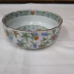 有田焼 飛鳥窯 銀彩草花 大鉢1 客 盛鉢