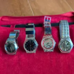 【超レア】swatch スウォッチ４点＋革 時計ケースのサムネイル