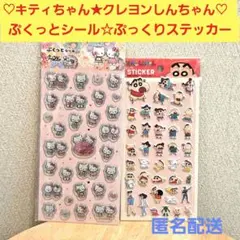 ♦️新品未開封♦️キティちゃんぷくっとシールクレヨンしんちゃんぷっくりステッカー