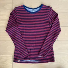 モンベル mont-bell メリノウールプラス ボーダーロングスリーブT